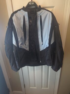 Diva Joe Rocket Black and Light Blue Motorcycle Jacket